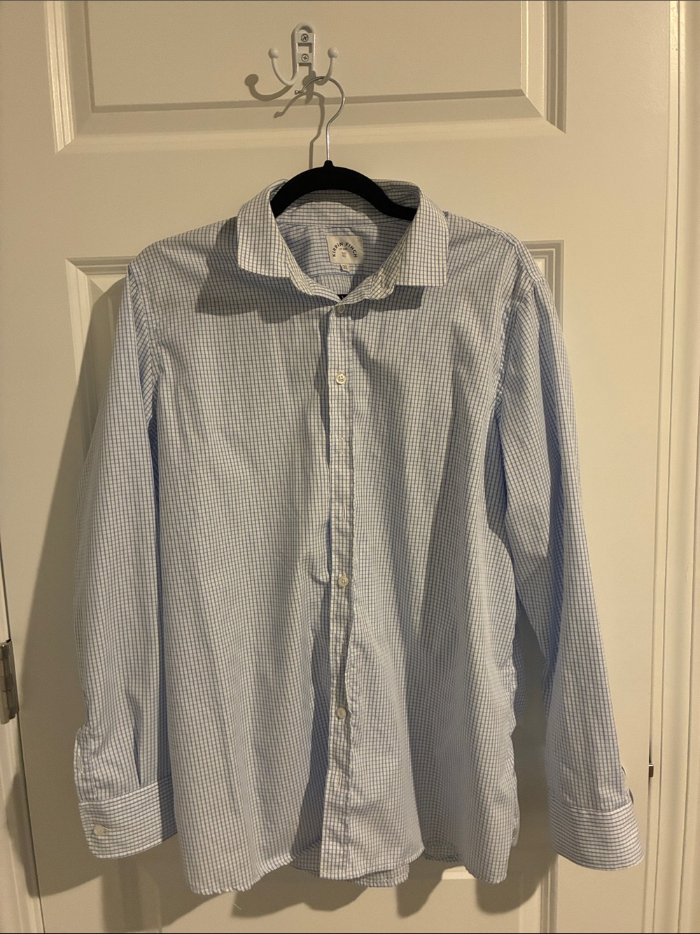 Kirrin Finch Blue & White Micro-Check Dress Shirt